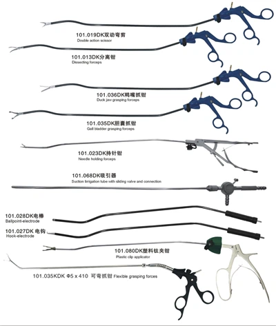 Egyport bemetszés laparoszkópos sebészeti műszerek